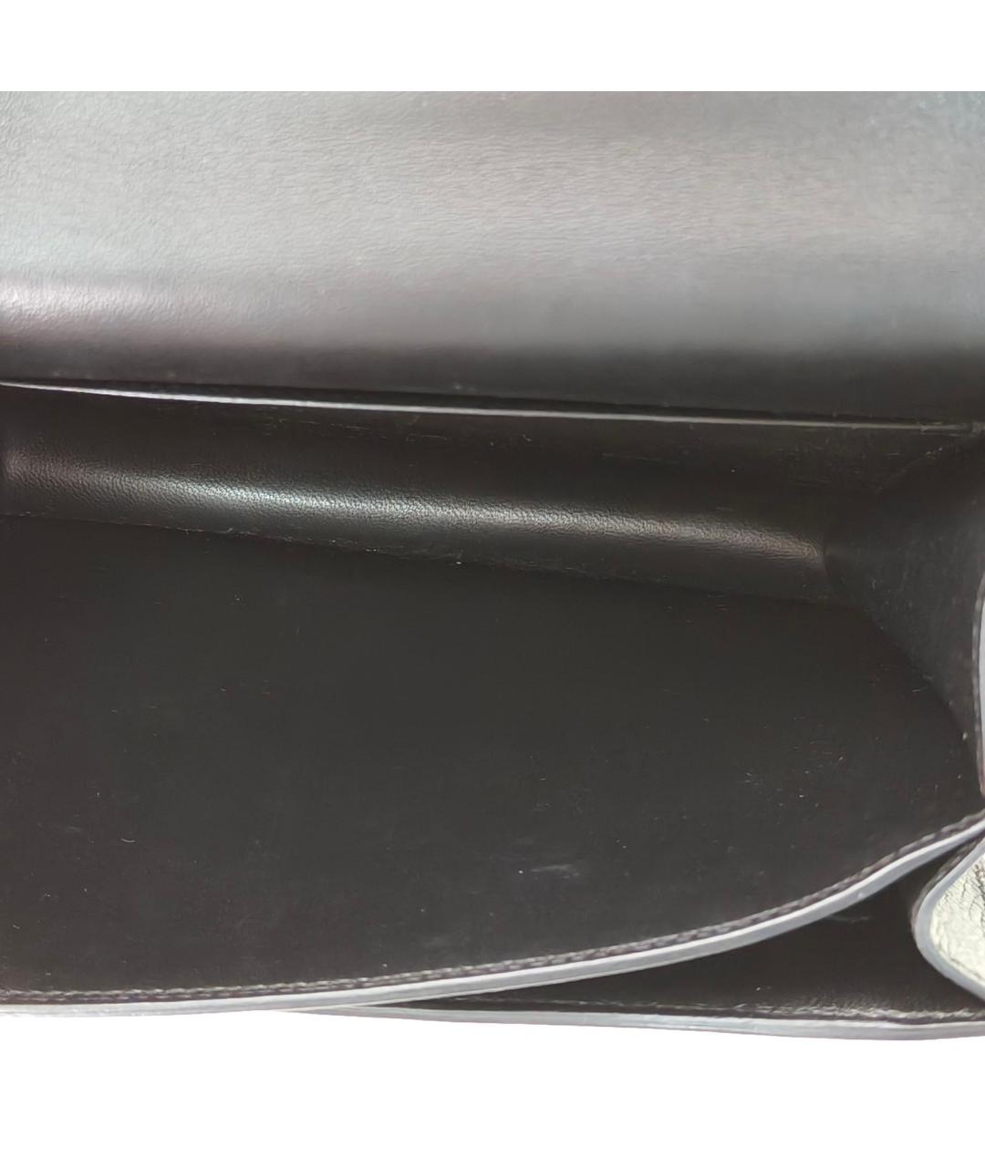 HERMES Черная кожаная сумка через плечо, фото 8