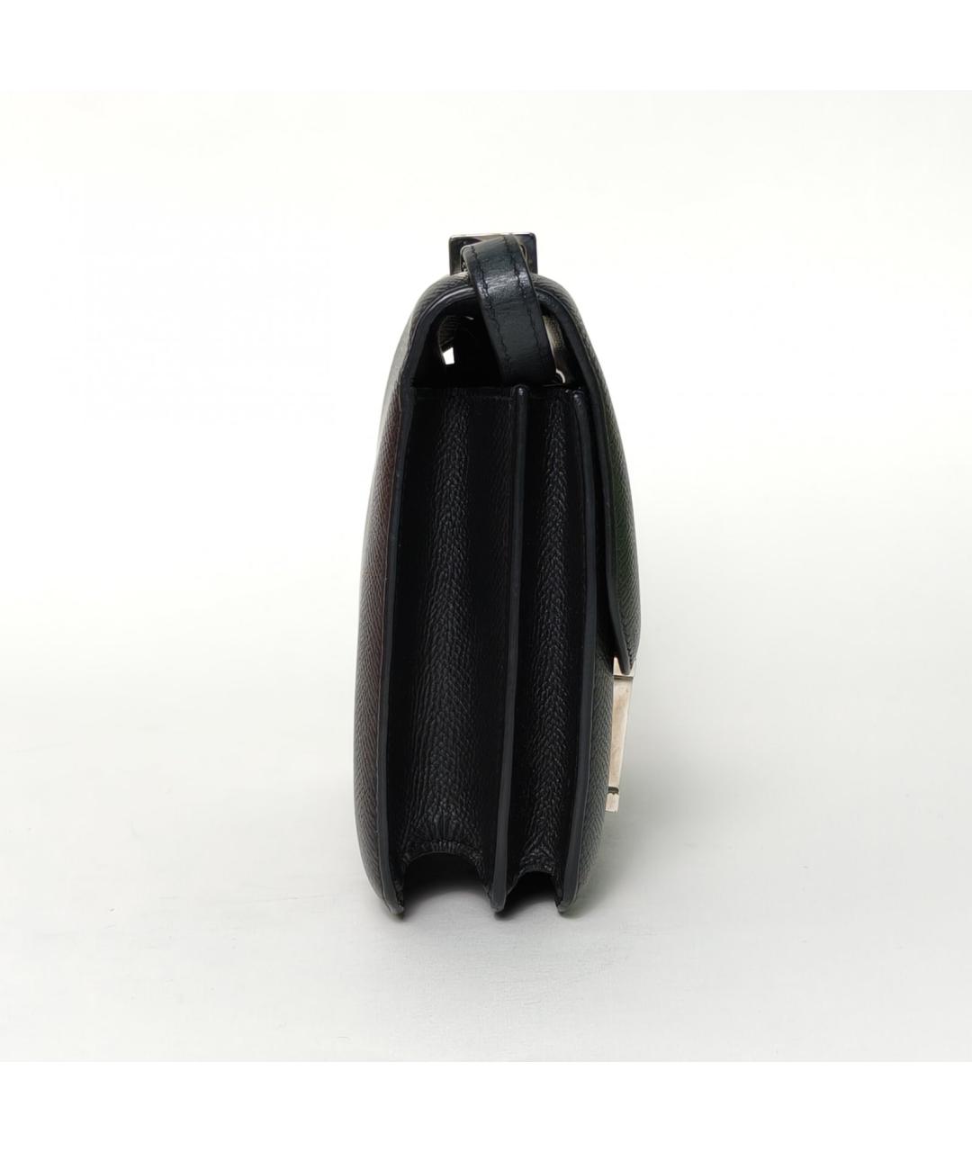 HERMES Черная кожаная сумка через плечо, фото 5