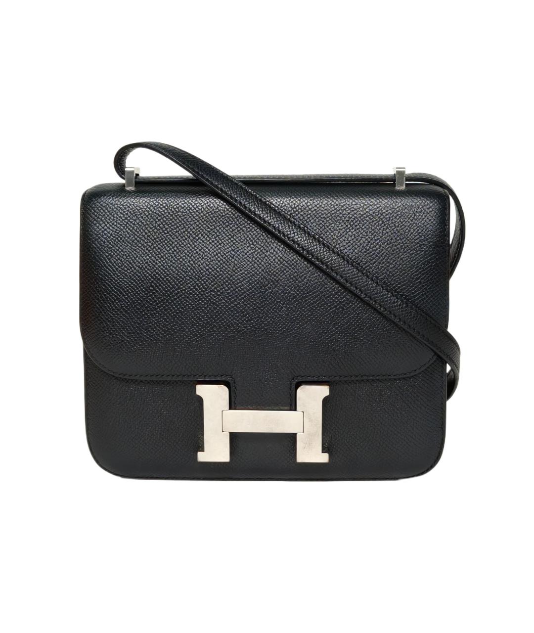 HERMES Черная кожаная сумка через плечо, фото 9