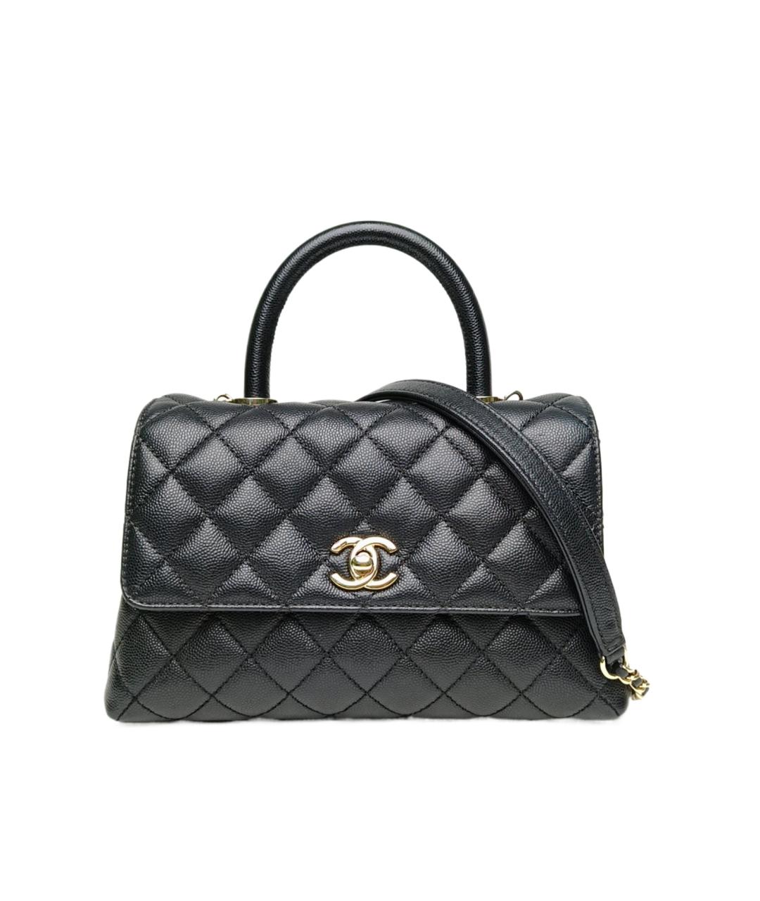 CHANEL Черная кожаная сумка через плечо, фото 9