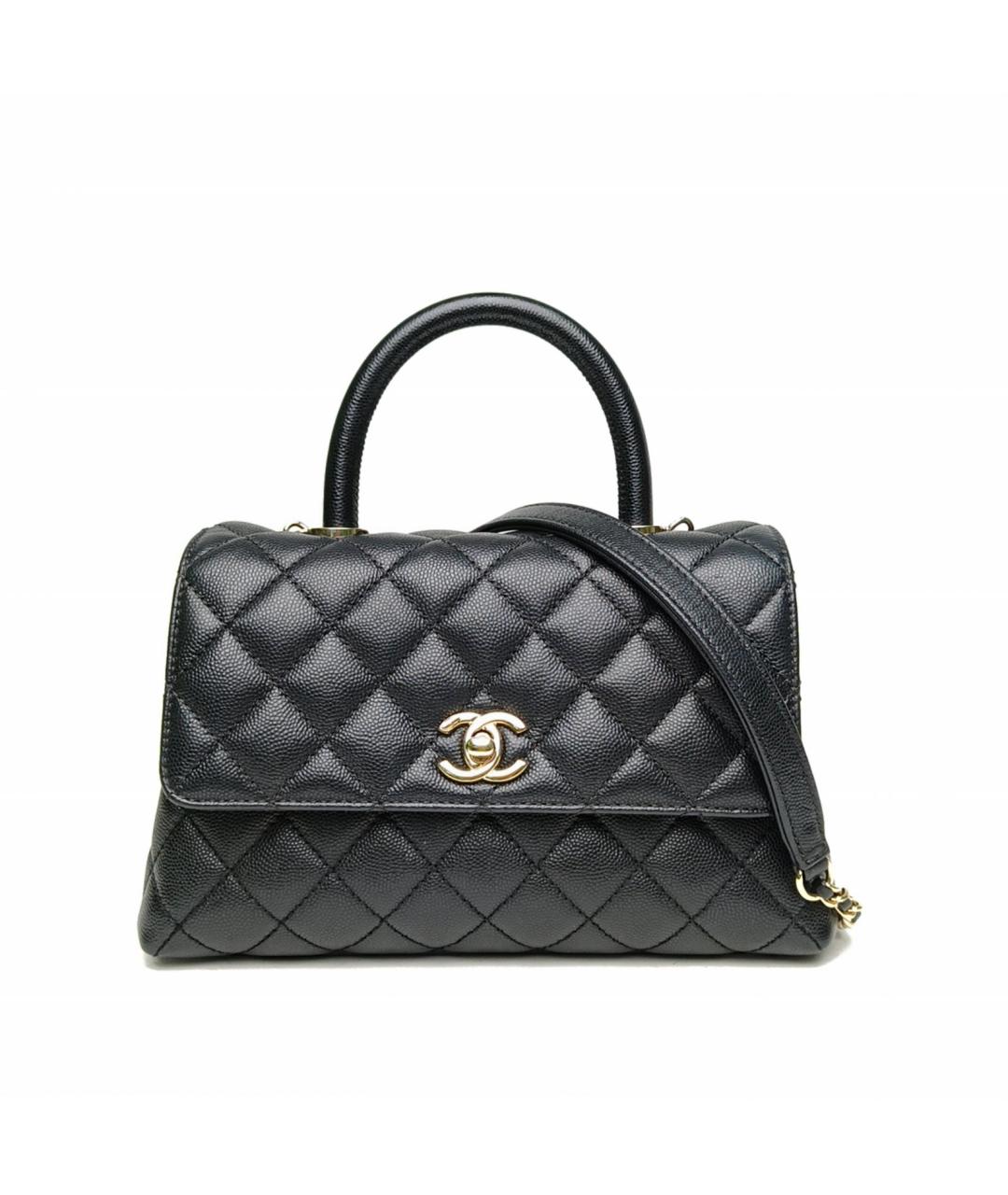 CHANEL Черная кожаная сумка через плечо, фото 2