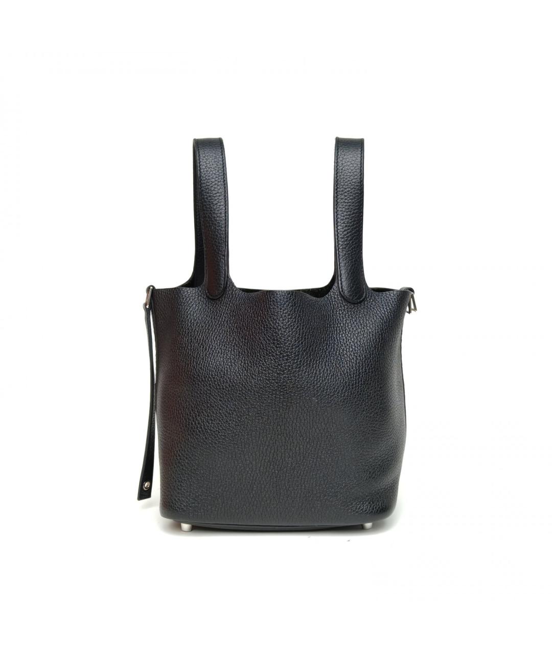 HERMES Черная кожаная сумка через плечо, фото 5