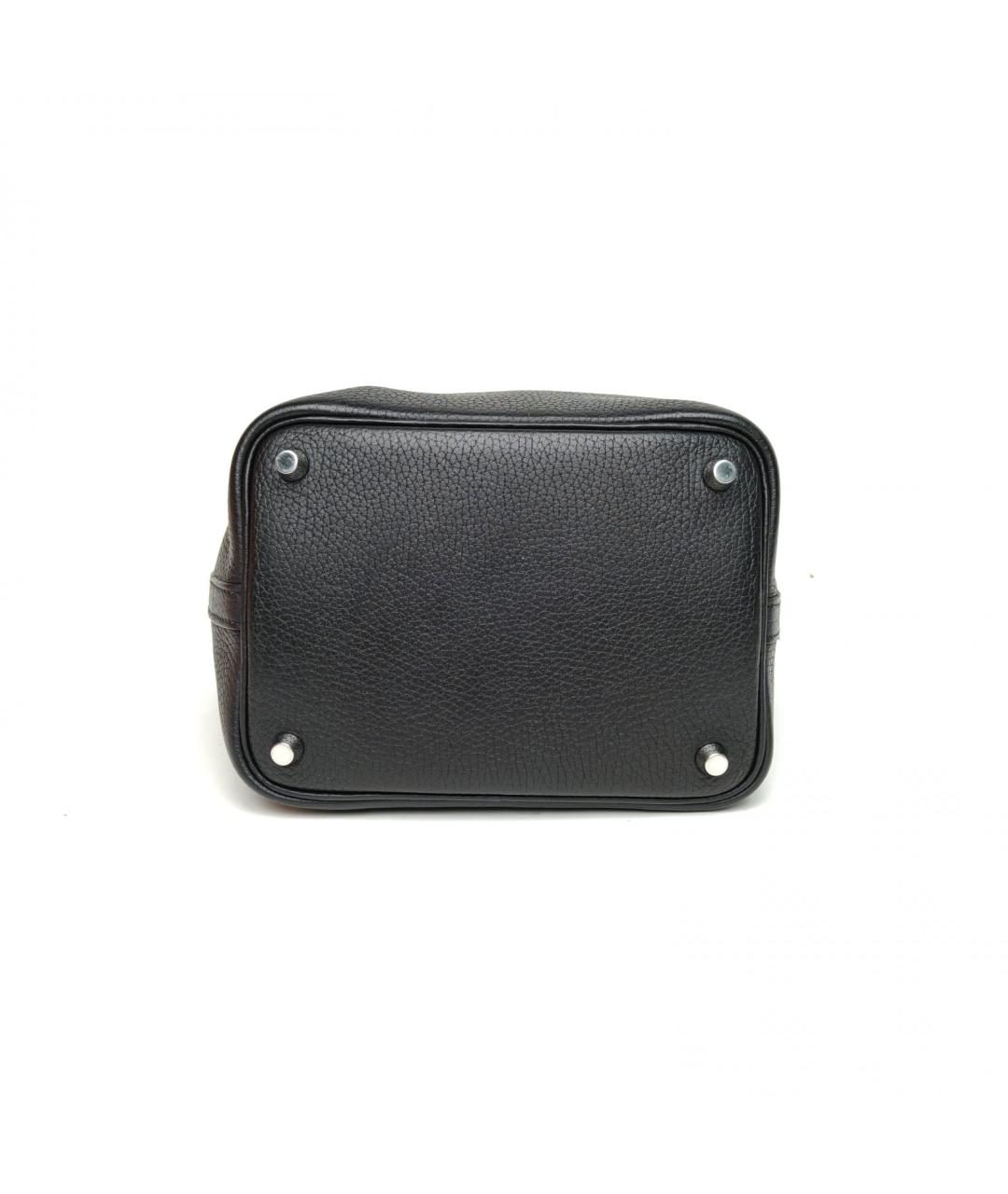 HERMES Черная кожаная сумка через плечо, фото 6