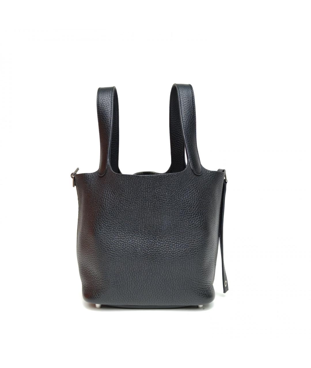 HERMES Черная кожаная сумка через плечо, фото 3