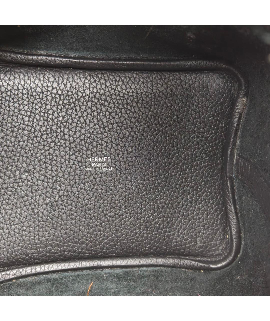 HERMES Черная кожаная сумка через плечо, фото 8
