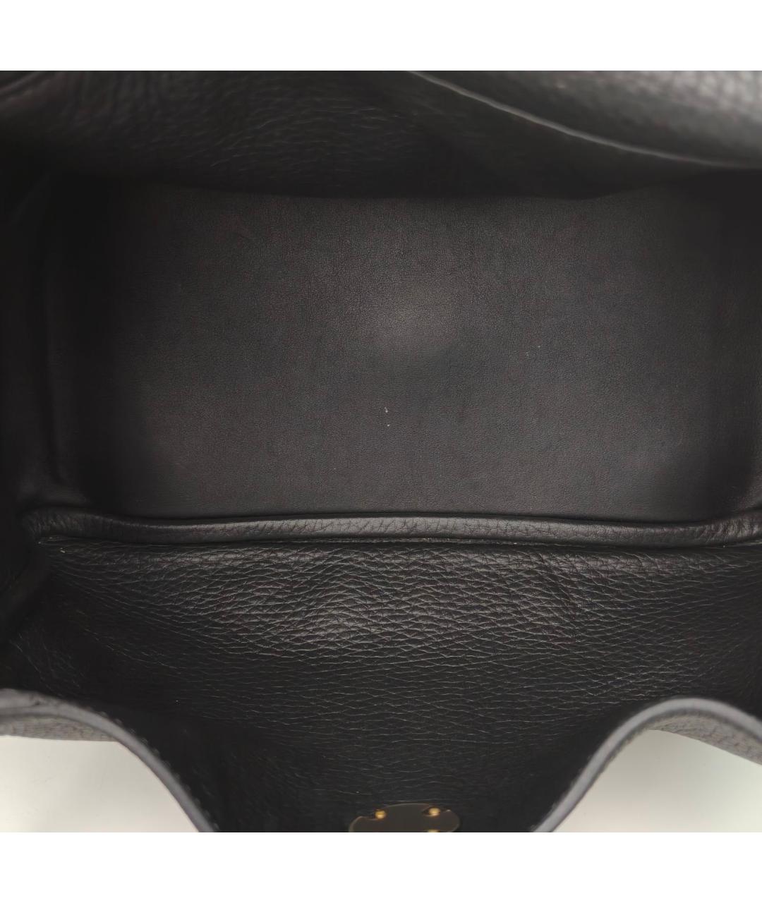 HERMES Черная кожаная сумка через плечо, фото 8