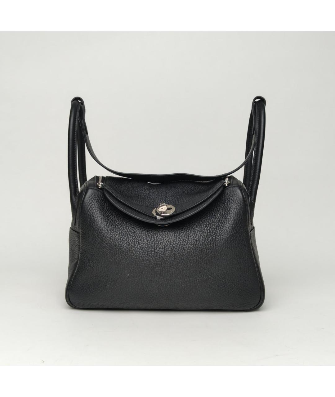HERMES Черная кожаная сумка через плечо, фото 2