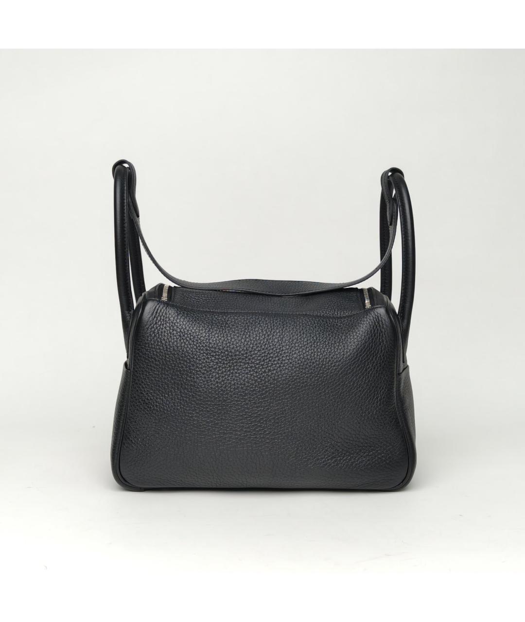 HERMES Черная кожаная сумка через плечо, фото 4