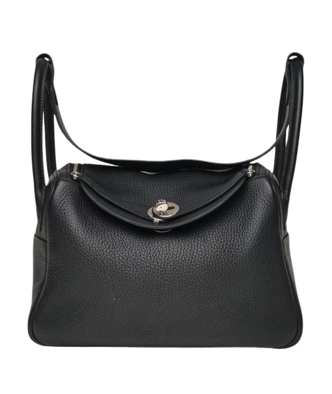 HERMES Черная кожаная сумка через плечо, фото 1