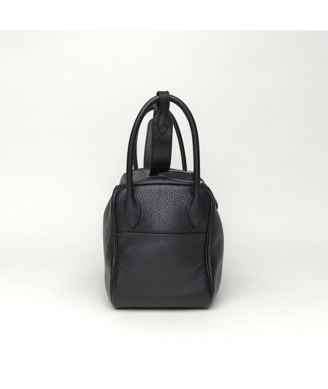 HERMES Черная кожаная сумка через плечо, фото 5