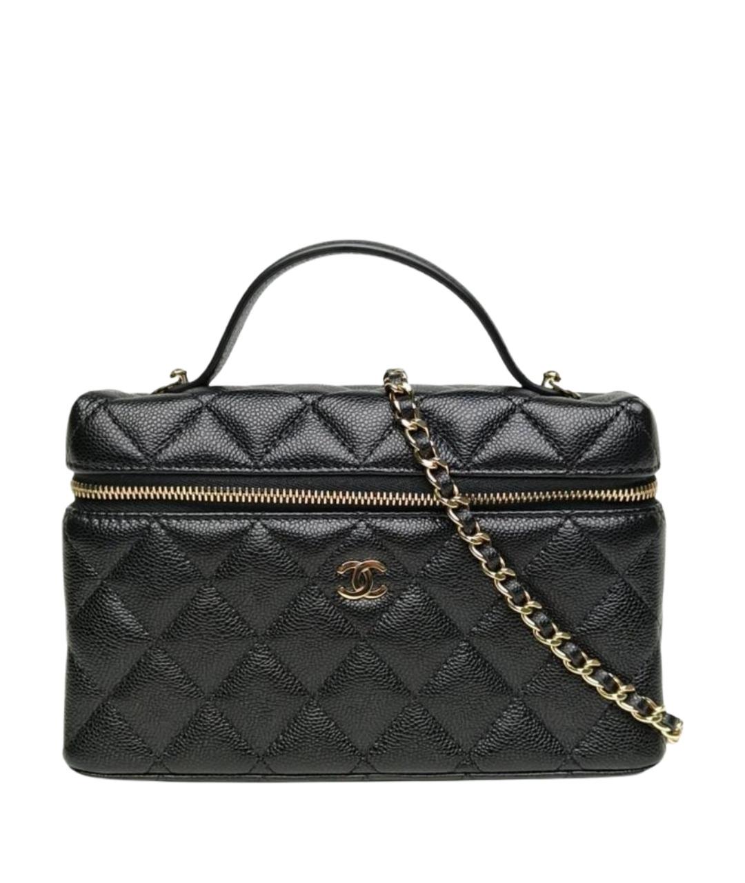 CHANEL Черная кожаная сумка через плечо, фото 1