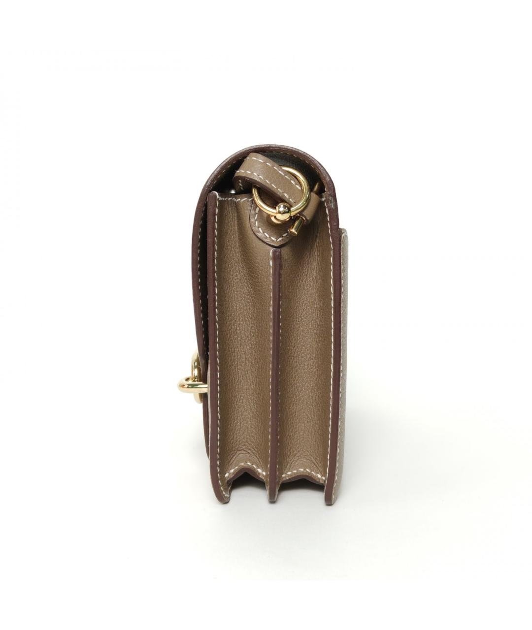 HERMES Коричневая кожаная сумка через плечо, фото 3