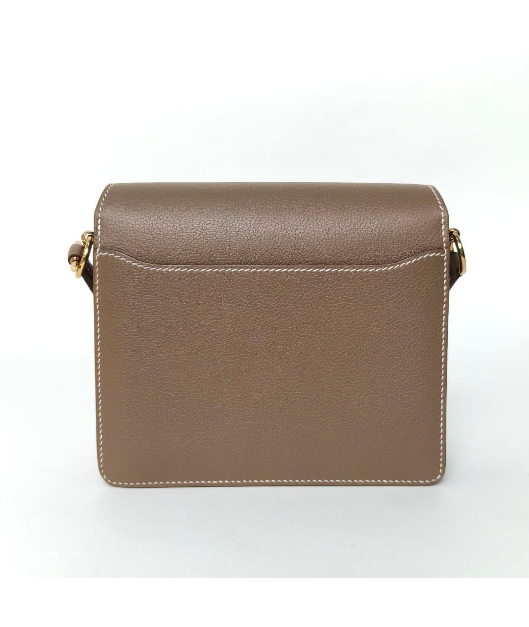 HERMES Коричневая кожаная сумка через плечо, фото 4