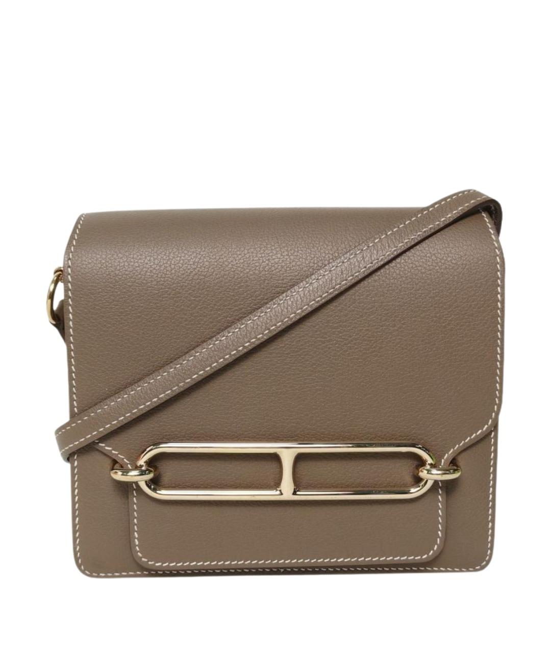 HERMES Коричневая кожаная сумка через плечо, фото 1