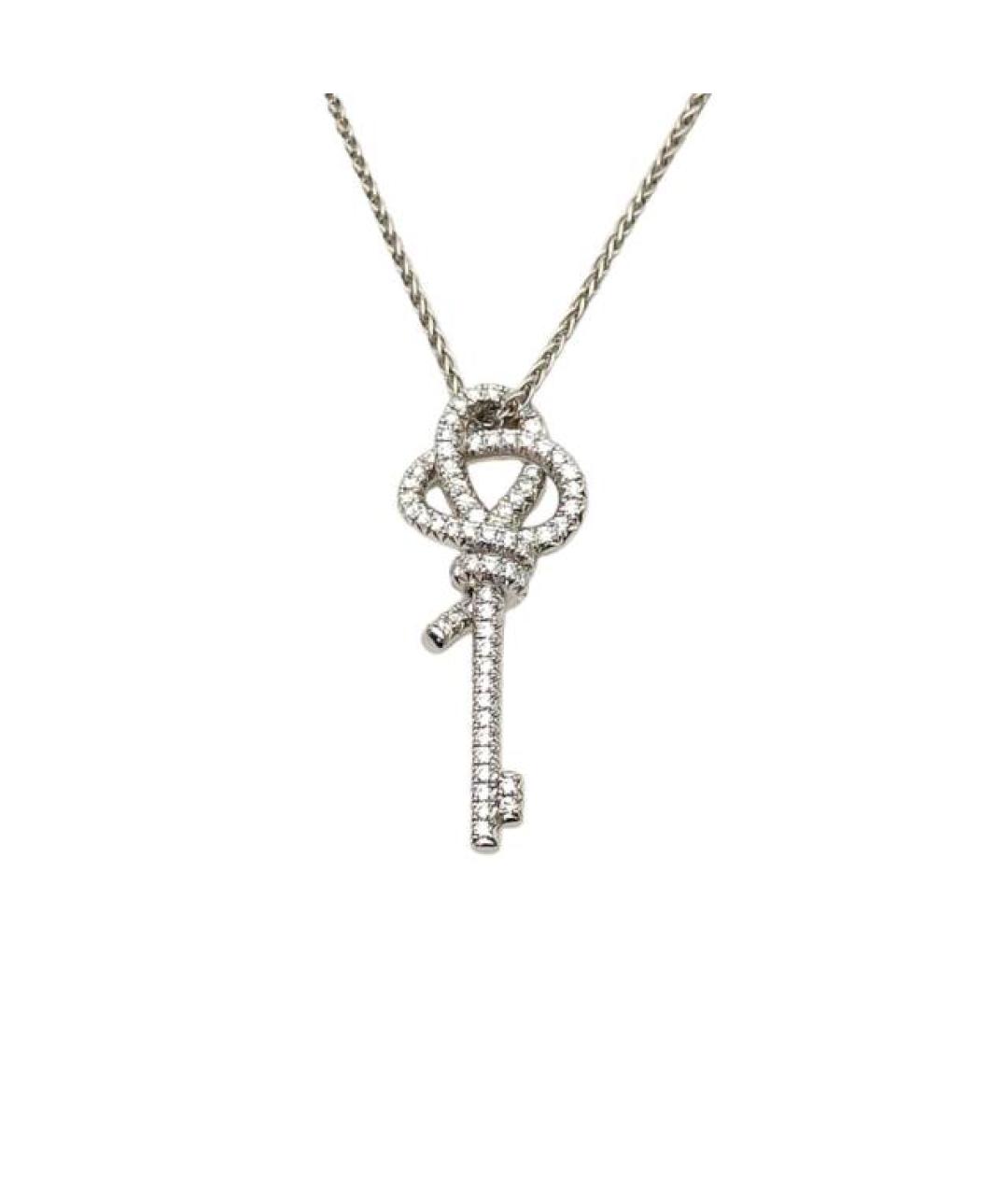 TIFFANY&CO Серебряное платиновое колье, фото 10