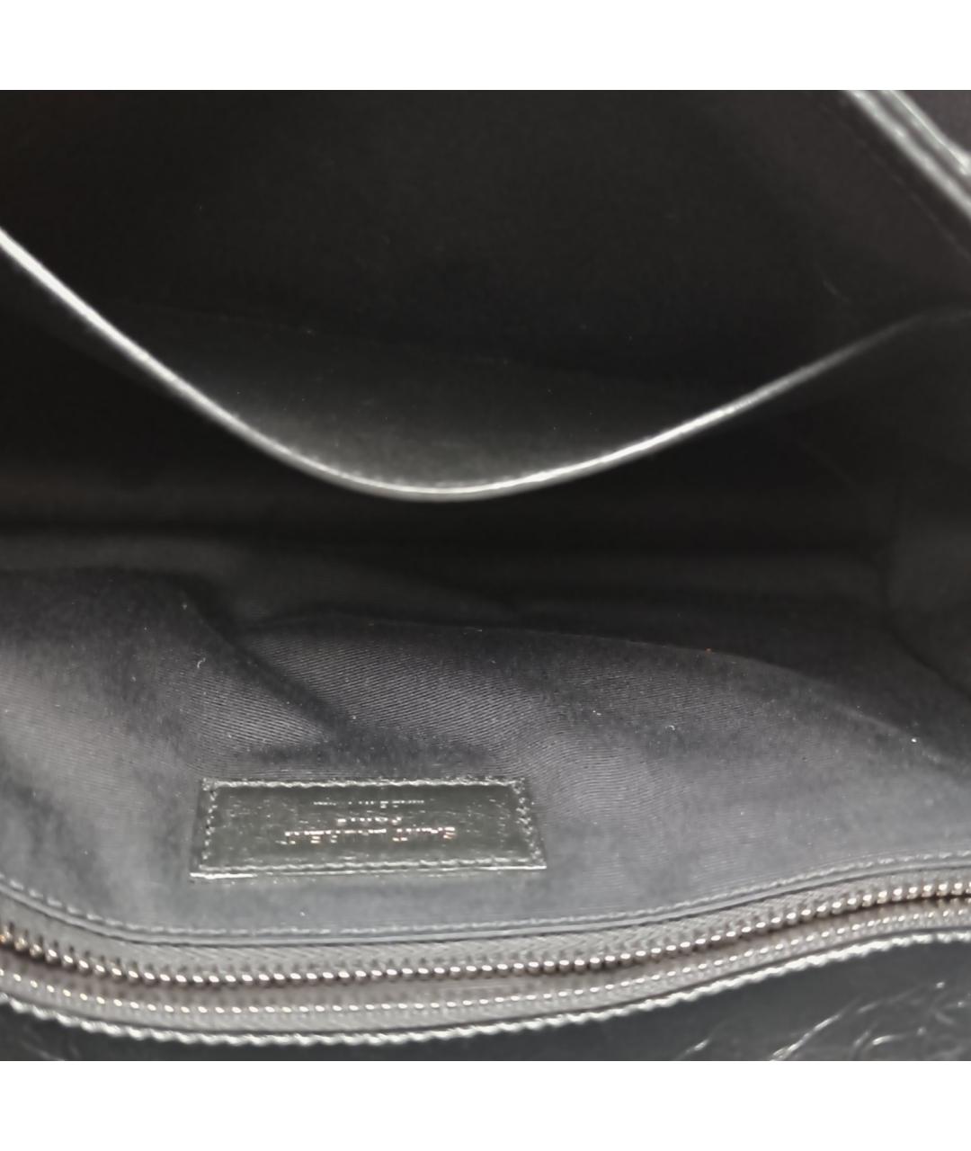 SAINT LAURENT Черная кожаная сумка через плечо, фото 8