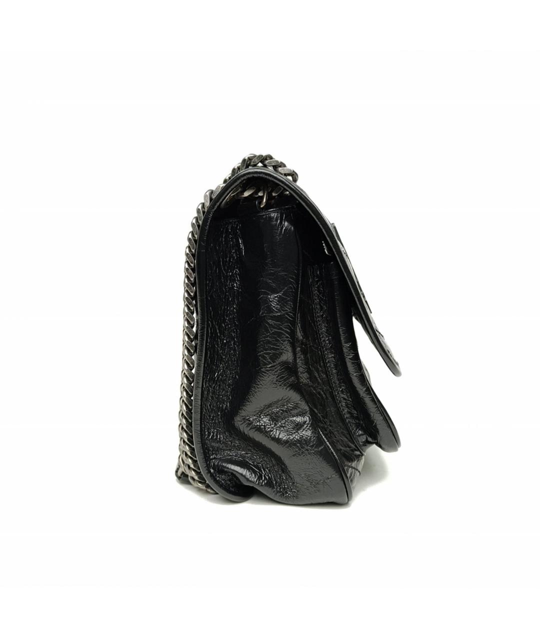 SAINT LAURENT Черная кожаная сумка через плечо, фото 5