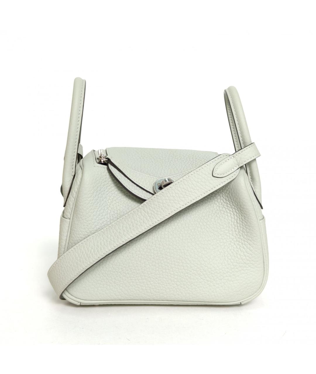 HERMES Серая кожаная сумка через плечо, фото 2