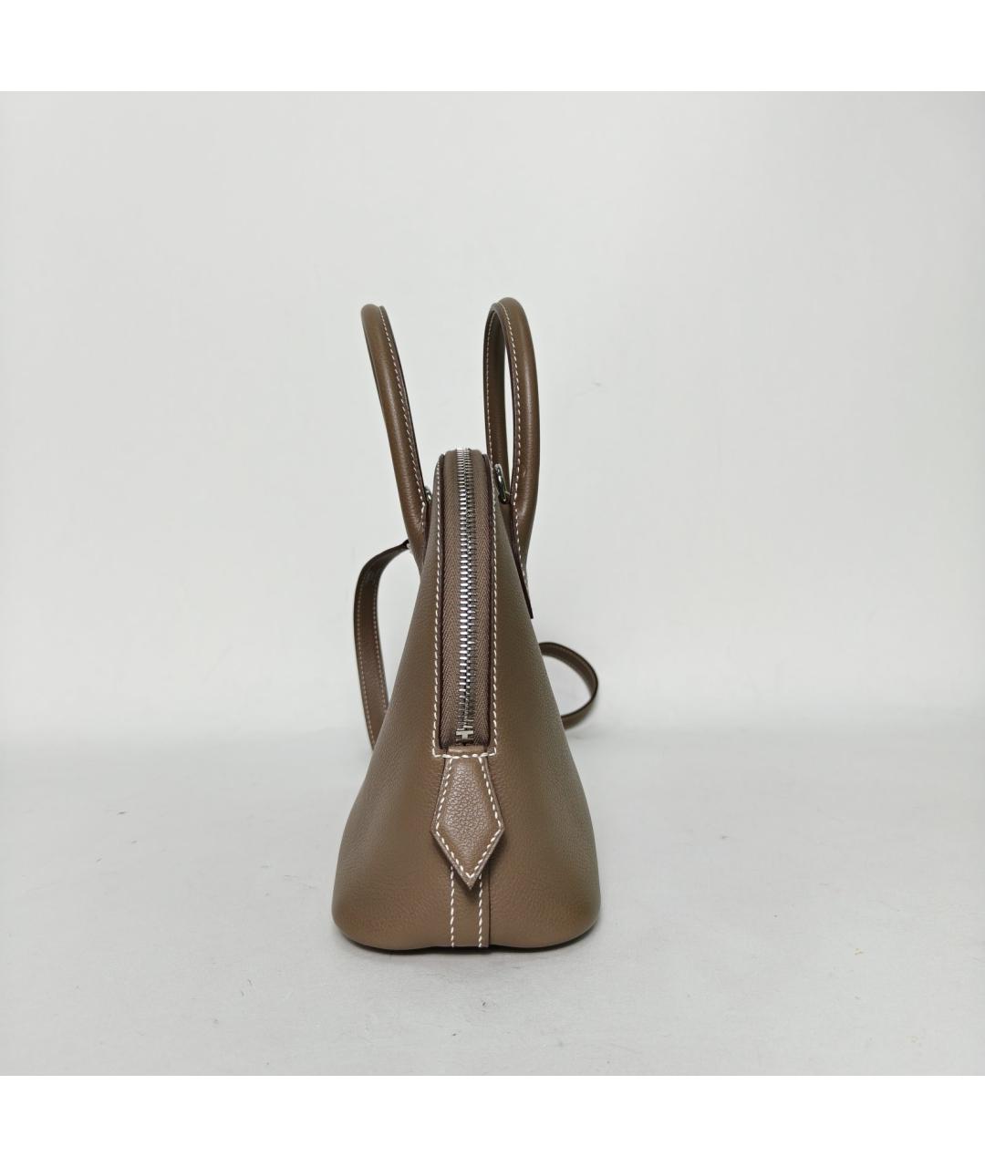 HERMES Коричневая кожаная сумка через плечо, фото 5