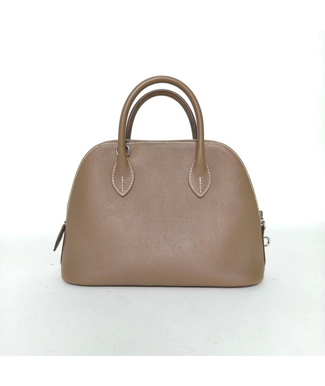 HERMES Коричневая кожаная сумка через плечо, фото 4