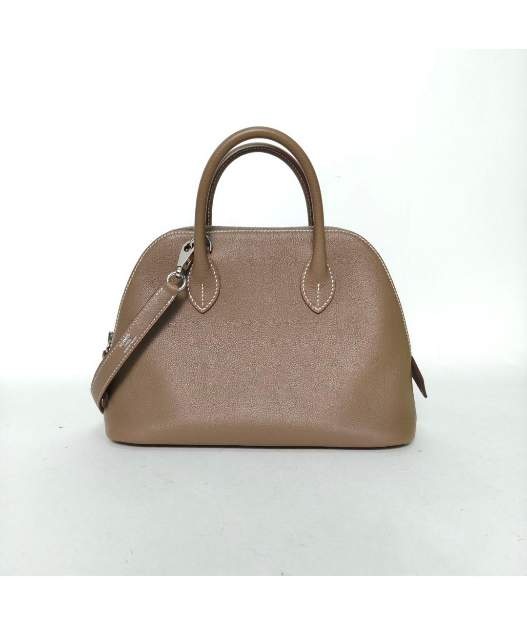 HERMES Коричневая кожаная сумка через плечо, фото 2