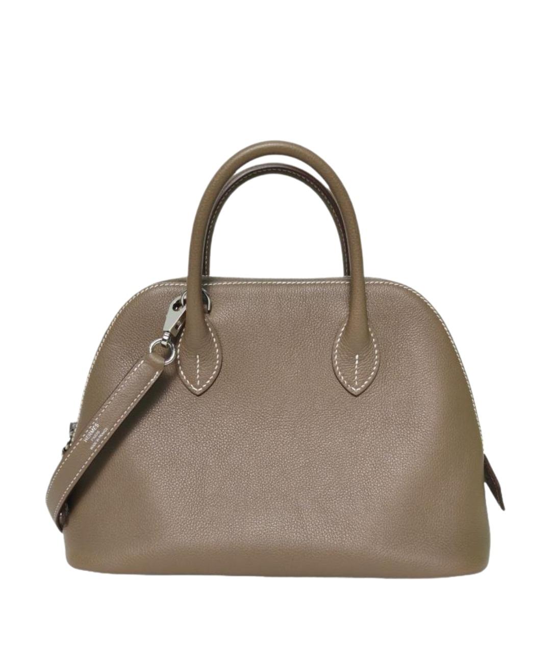 HERMES Коричневая кожаная сумка через плечо, фото 1