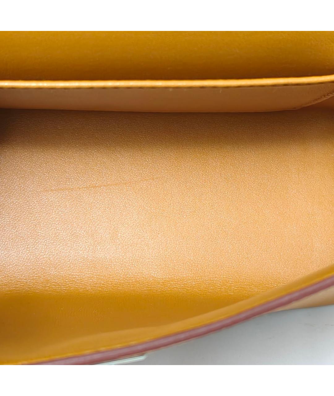 HERMES Коричневая кожаная сумка с короткими ручками, фото 8