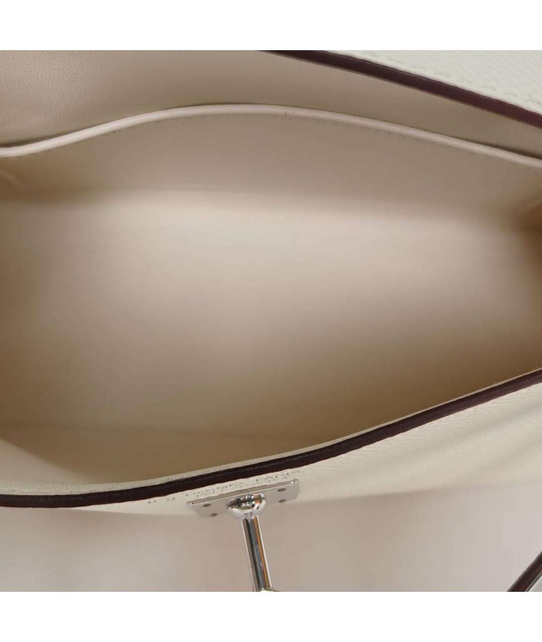 HERMES Белая кожаная сумка через плечо, фото 8