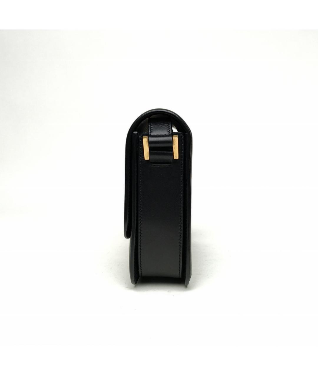 SAINT LAURENT Черная кожаная сумка через плечо, фото 3