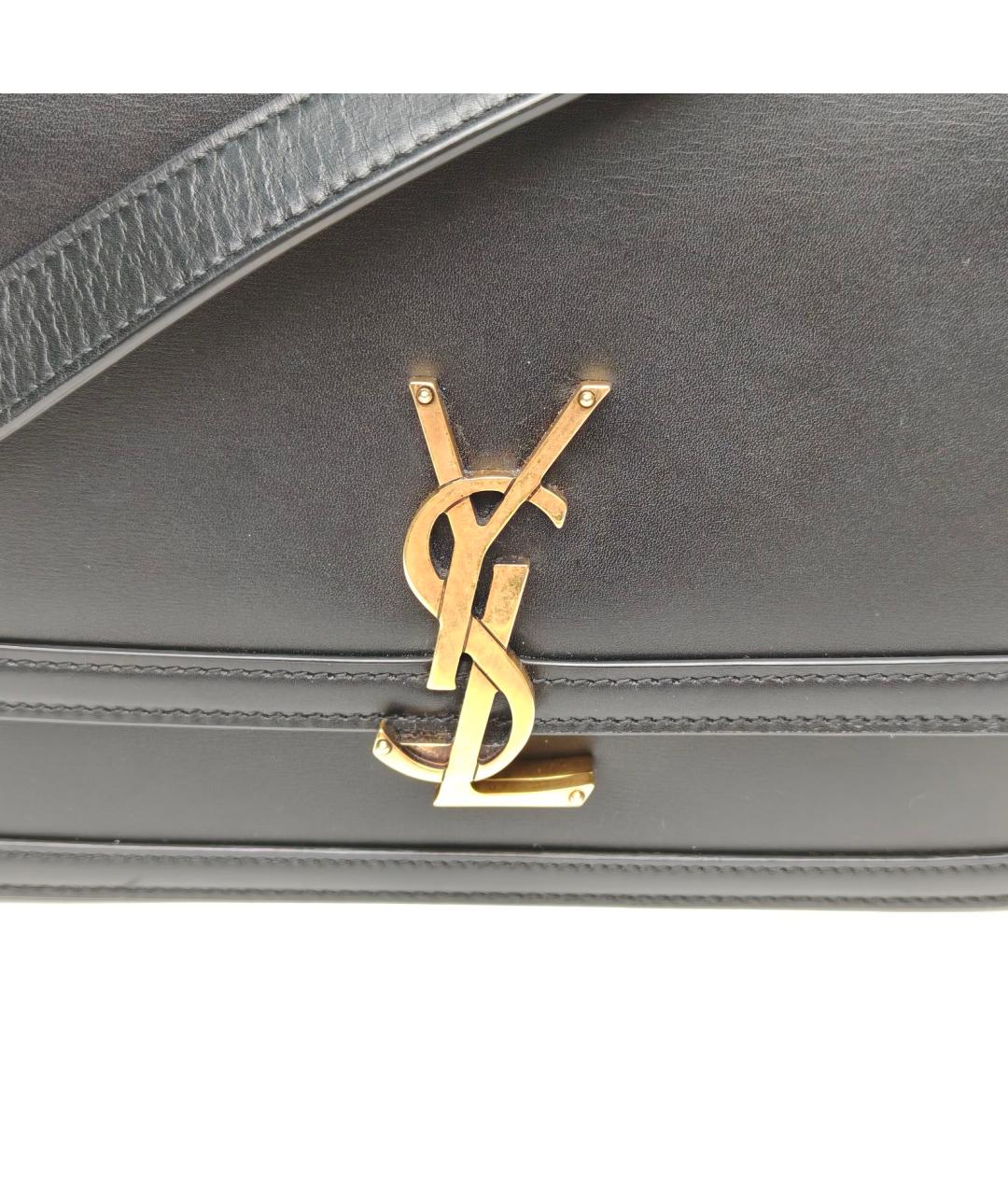 SAINT LAURENT Черная кожаная сумка через плечо, фото 8