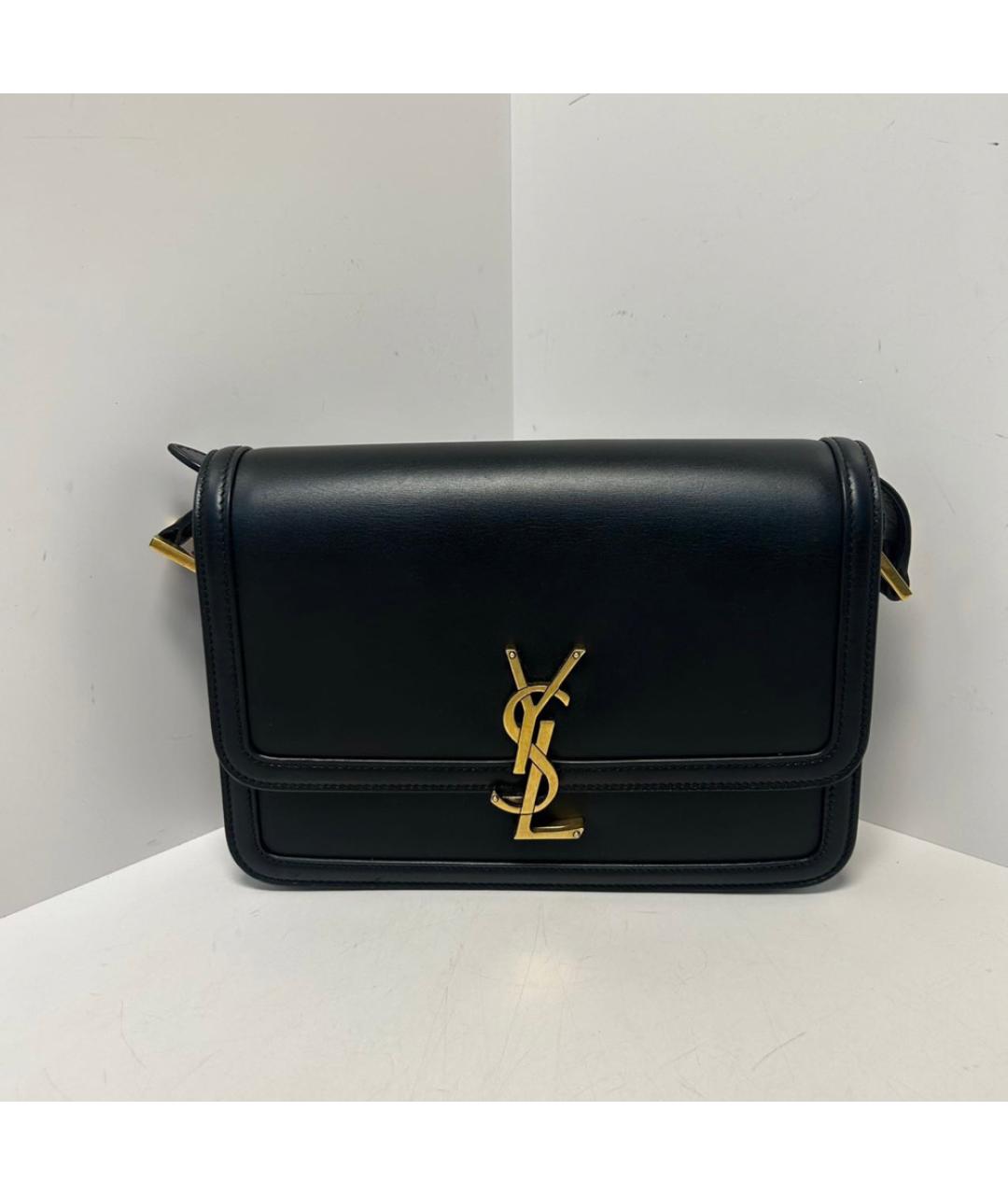 SAINT LAURENT Черная кожаная сумка через плечо, фото 9