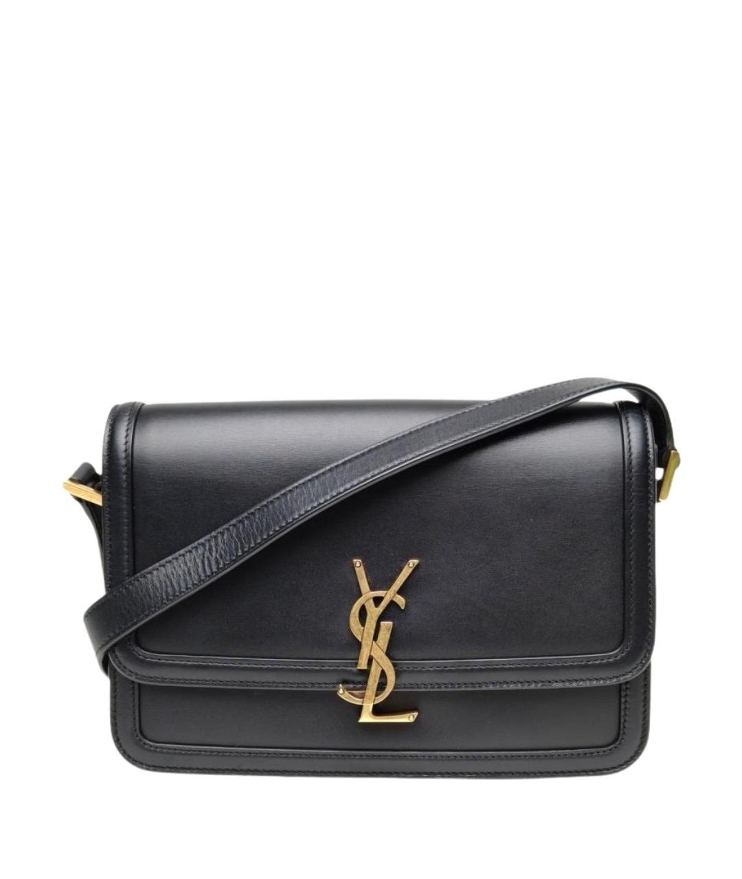 SAINT LAURENT Черная кожаная сумка через плечо, фото 1