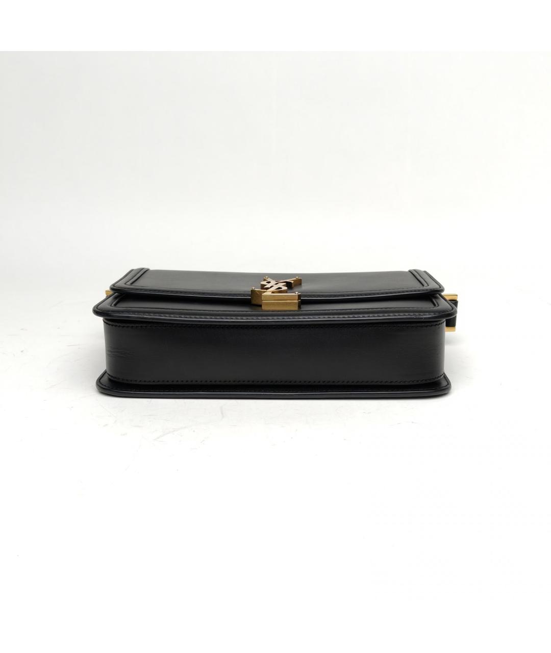 SAINT LAURENT Черная кожаная сумка через плечо, фото 6