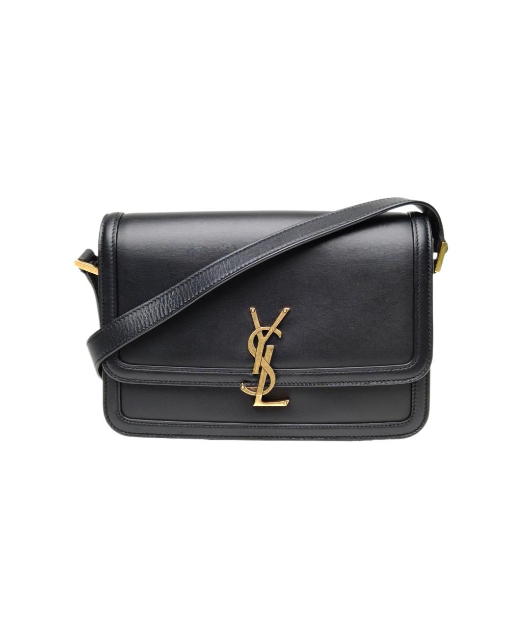 SAINT LAURENT Черная кожаная сумка через плечо, фото 10