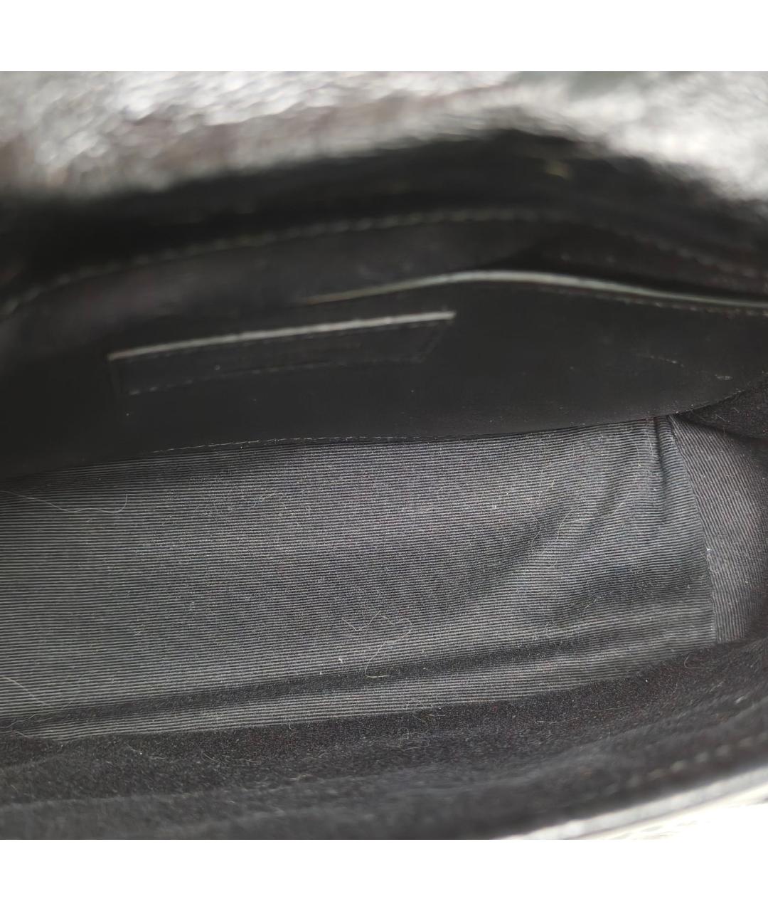 SAINT LAURENT Черная кожаная сумка через плечо, фото 7