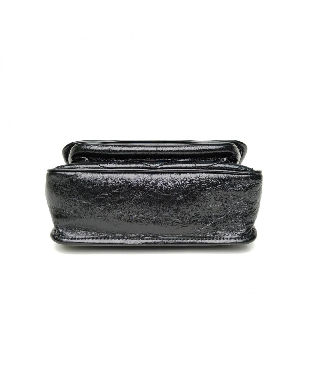 SAINT LAURENT Черная кожаная сумка через плечо, фото 6