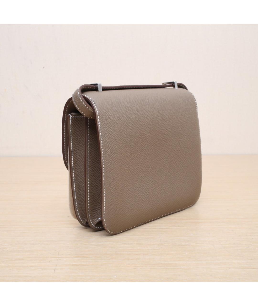 HERMES Коричневая кожаная сумка через плечо, фото 5