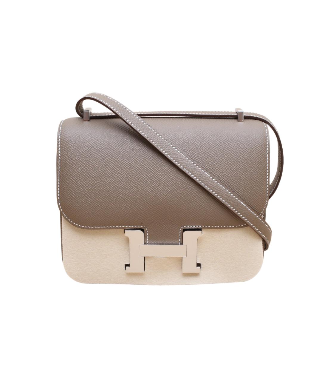 HERMES Коричневая кожаная сумка через плечо, фото 9