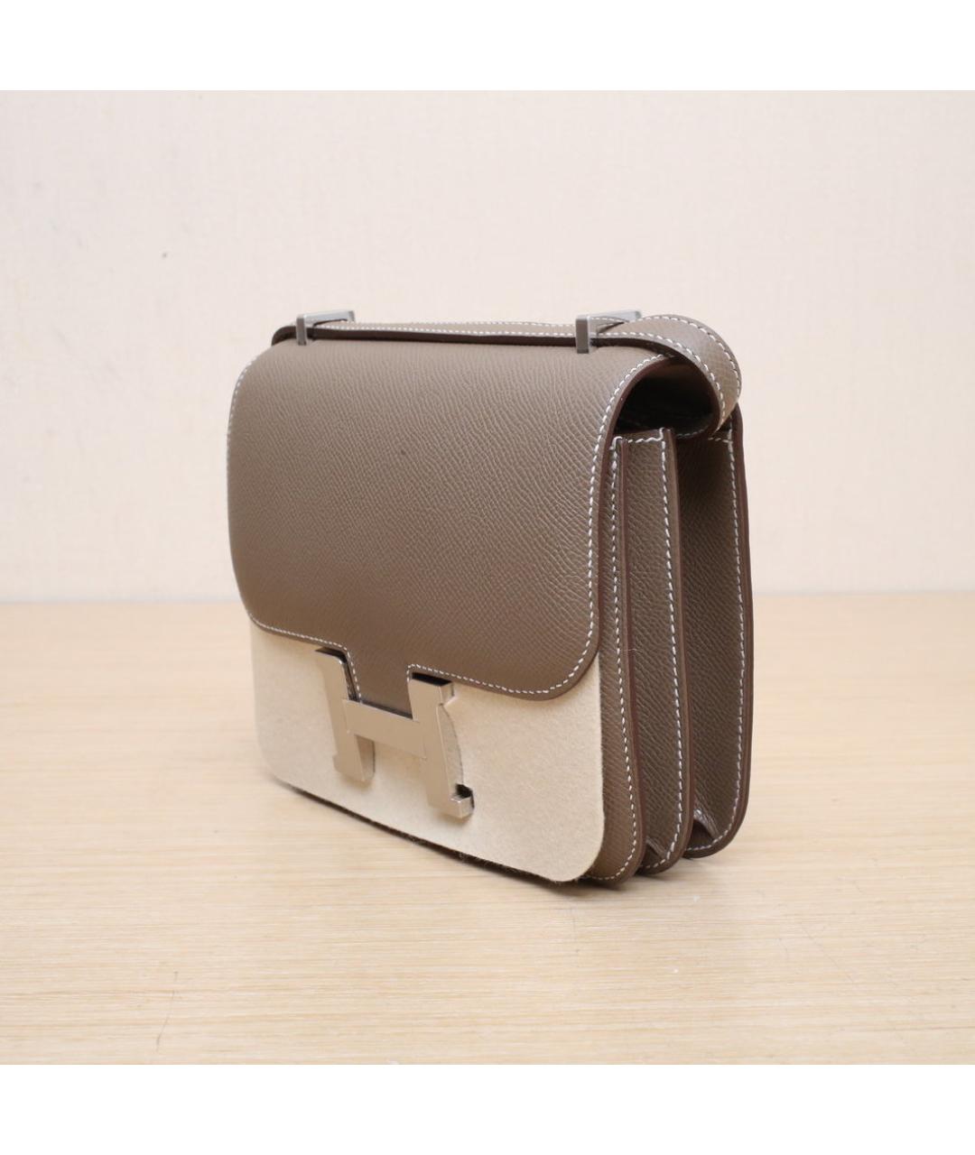 HERMES Коричневая кожаная сумка через плечо, фото 3