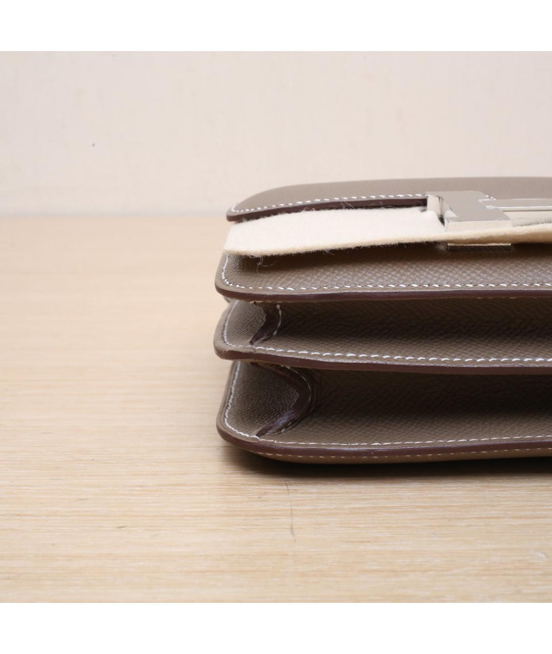 HERMES Коричневая кожаная сумка через плечо, фото 8