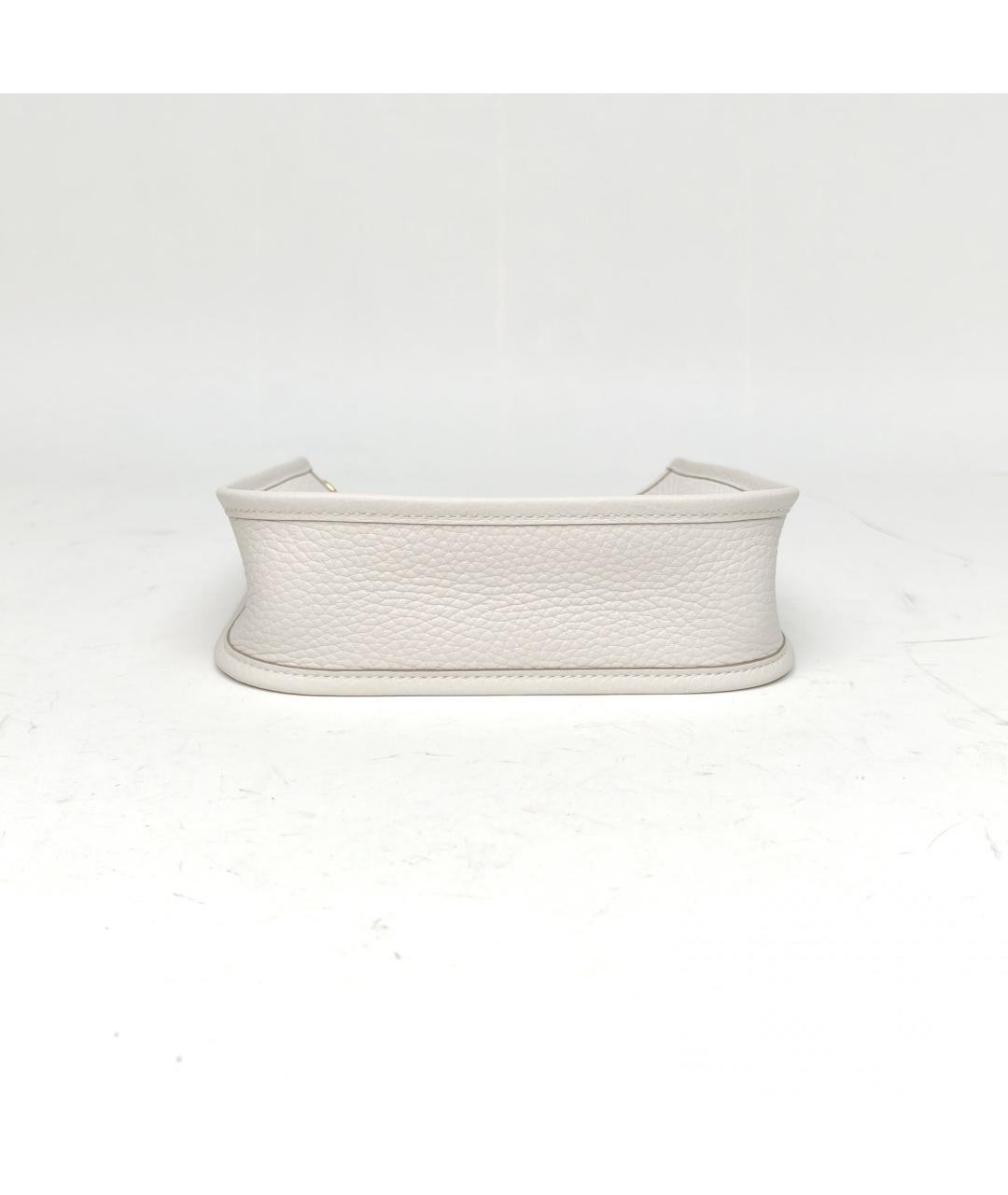 HERMES Белая кожаная сумка через плечо, фото 6