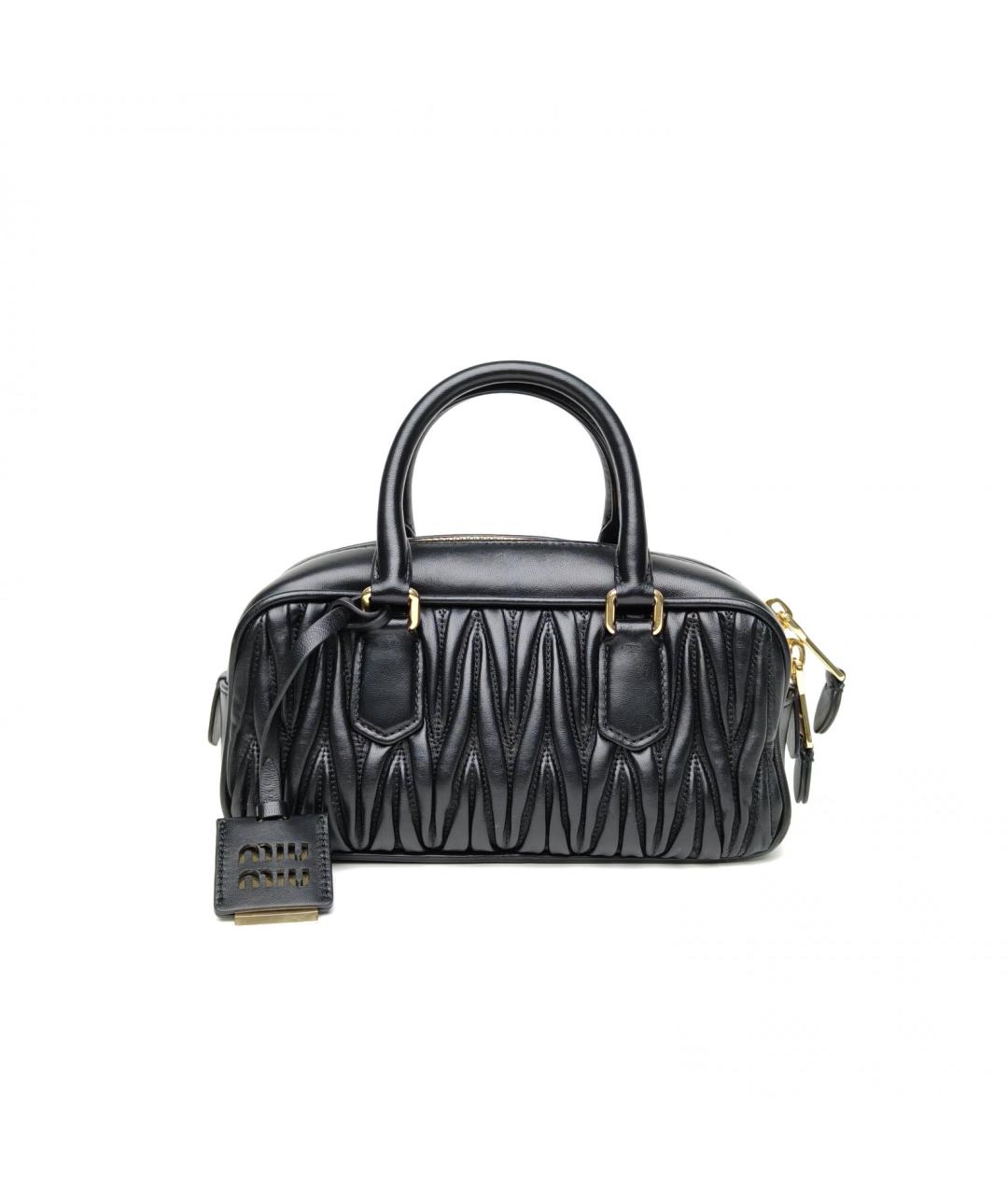 MIU MIU Черная кожаная сумка через плечо, фото 4