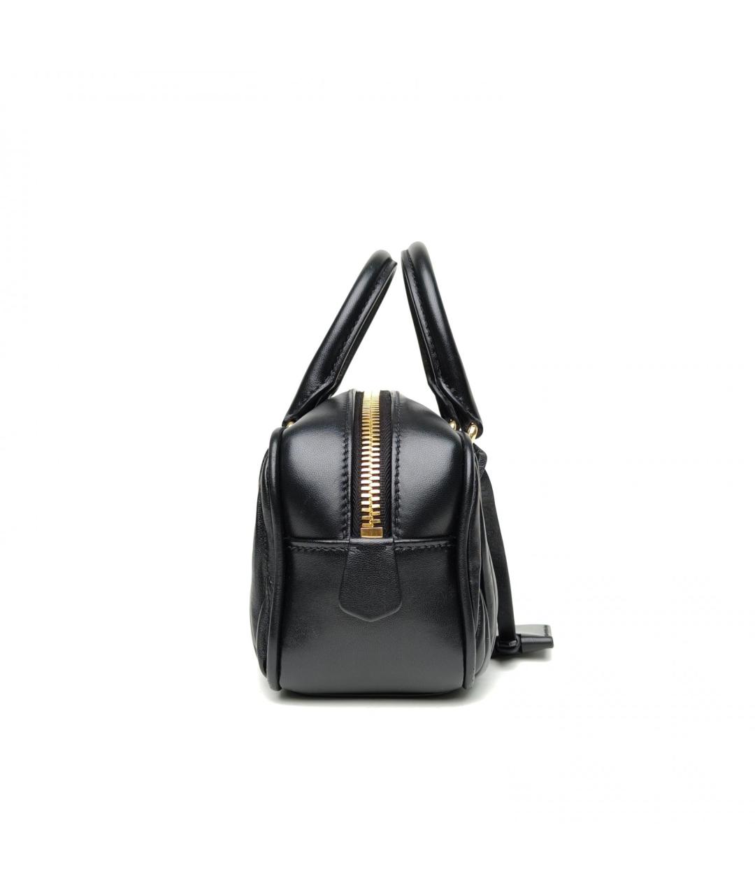 MIU MIU Черная кожаная сумка через плечо, фото 3