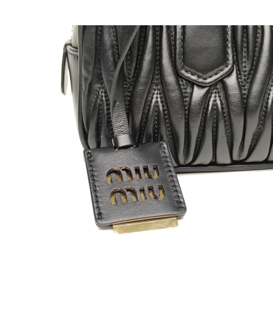 MIU MIU Черная кожаная сумка через плечо, фото 7