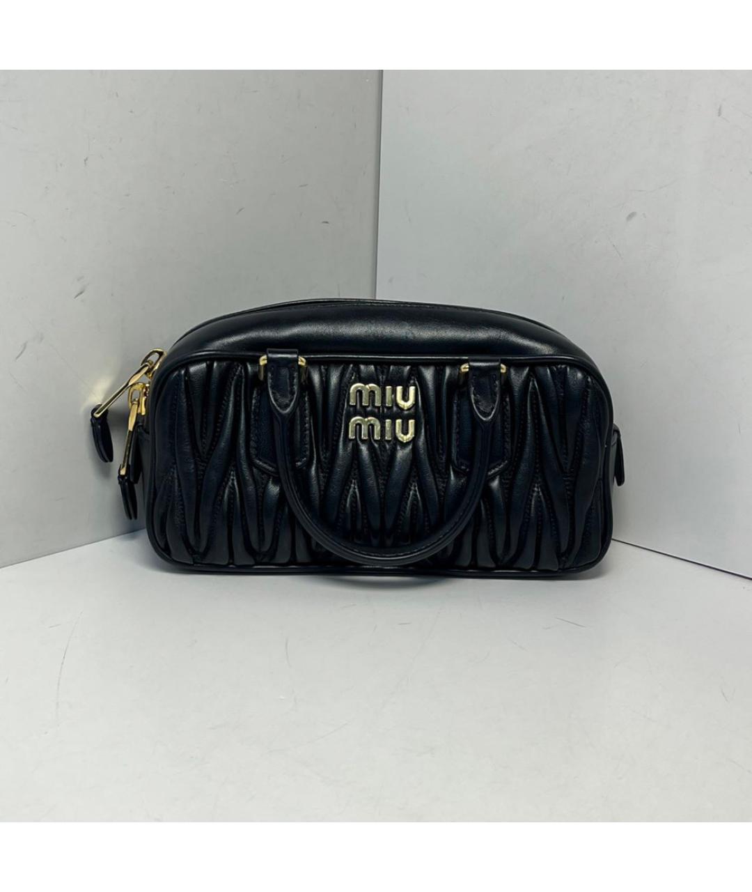 MIU MIU Черная кожаная сумка через плечо, фото 9