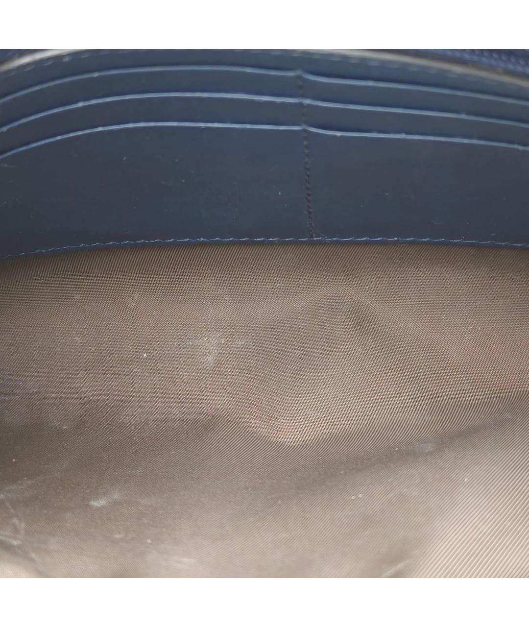 GUCCI Темно-синяя кожаная сумка через плечо, фото 7