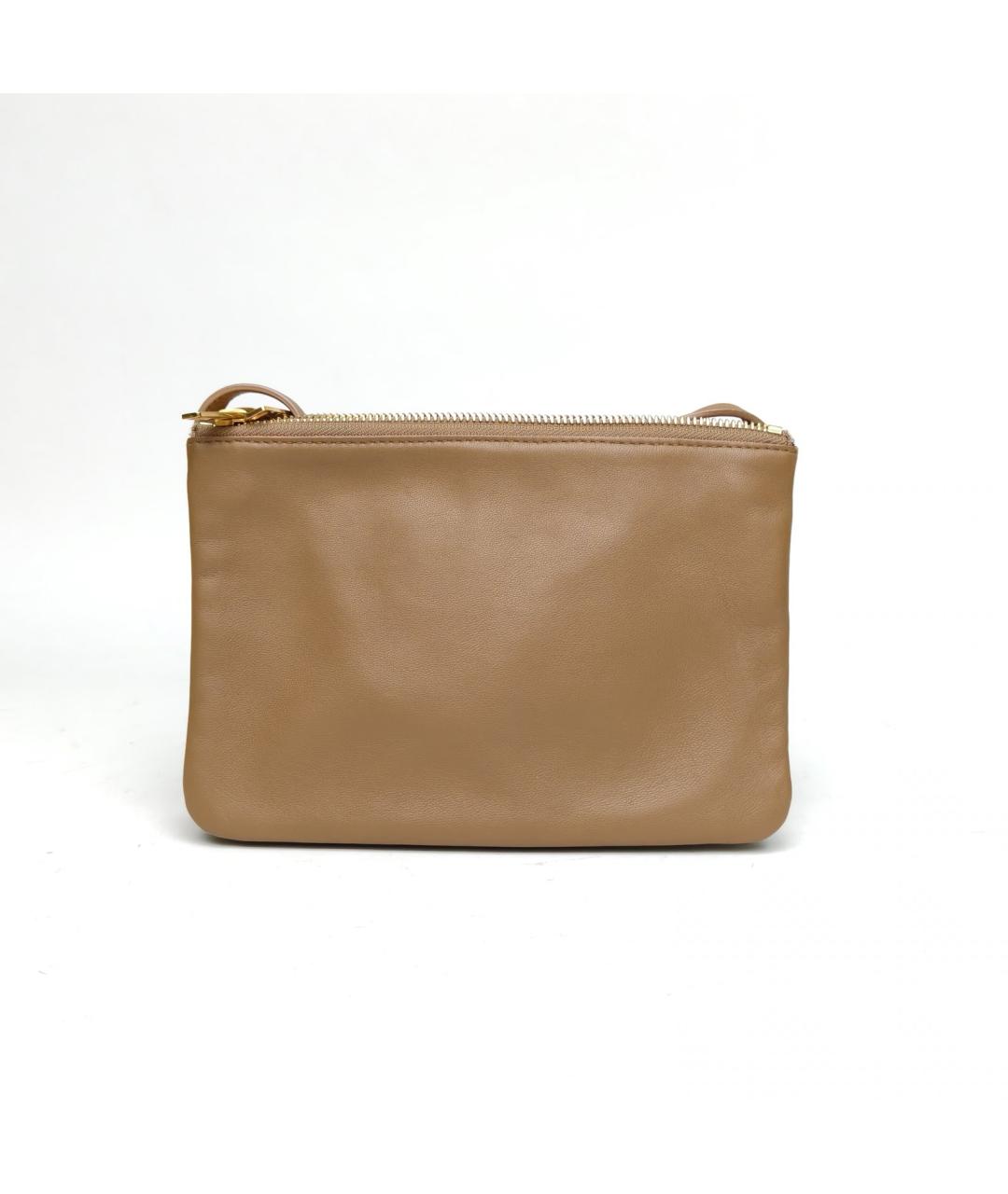 CELINE Коричневая кожаная сумка через плечо, фото 4