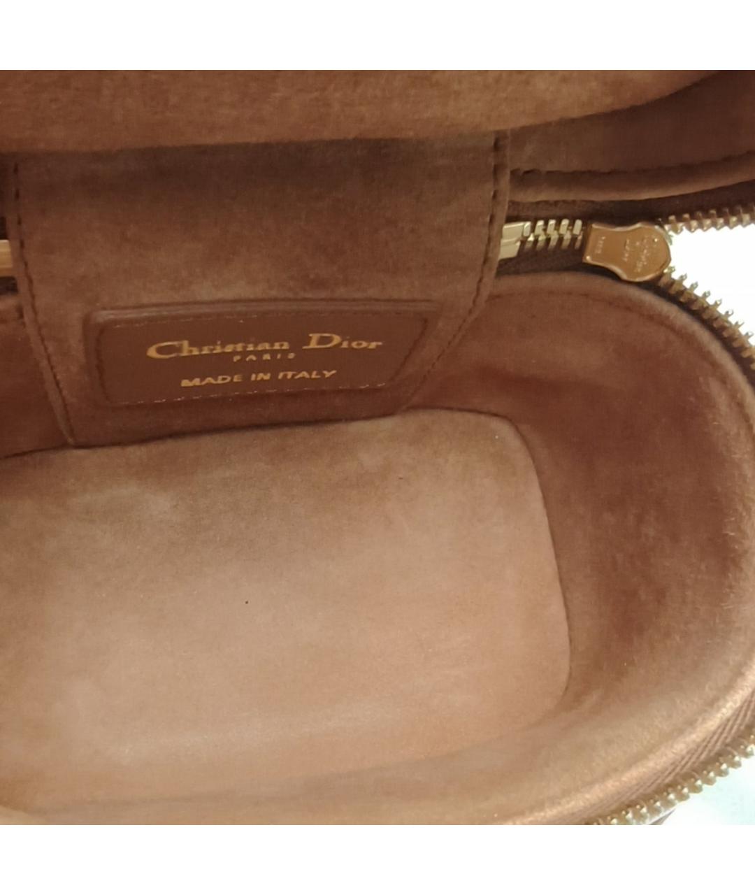 CHRISTIAN DIOR Коричневая кожаная сумка через плечо, фото 8