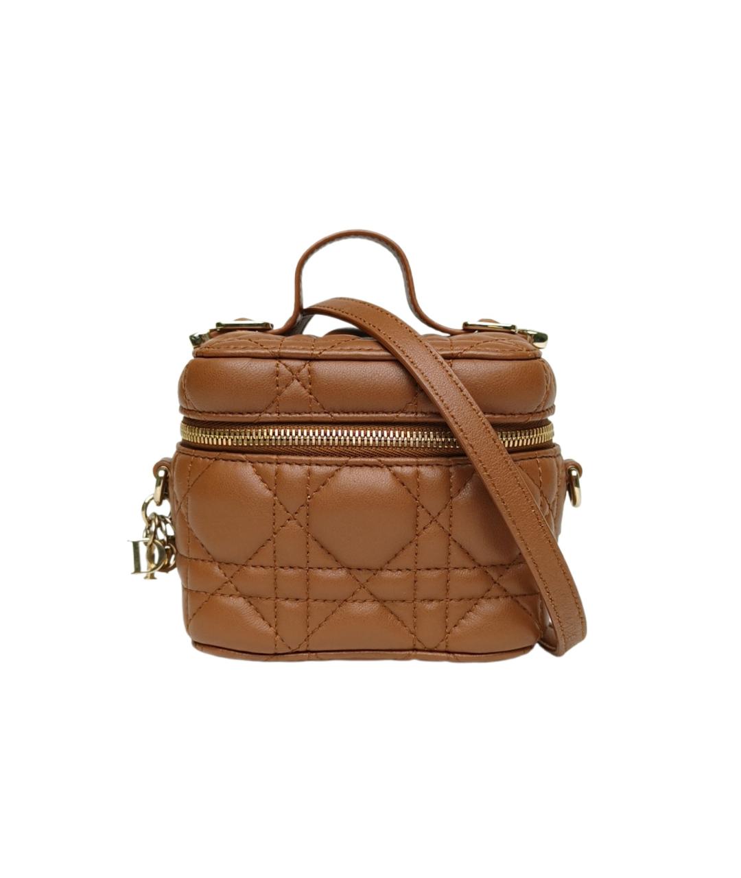 CHRISTIAN DIOR Коричневая кожаная сумка через плечо, фото 9