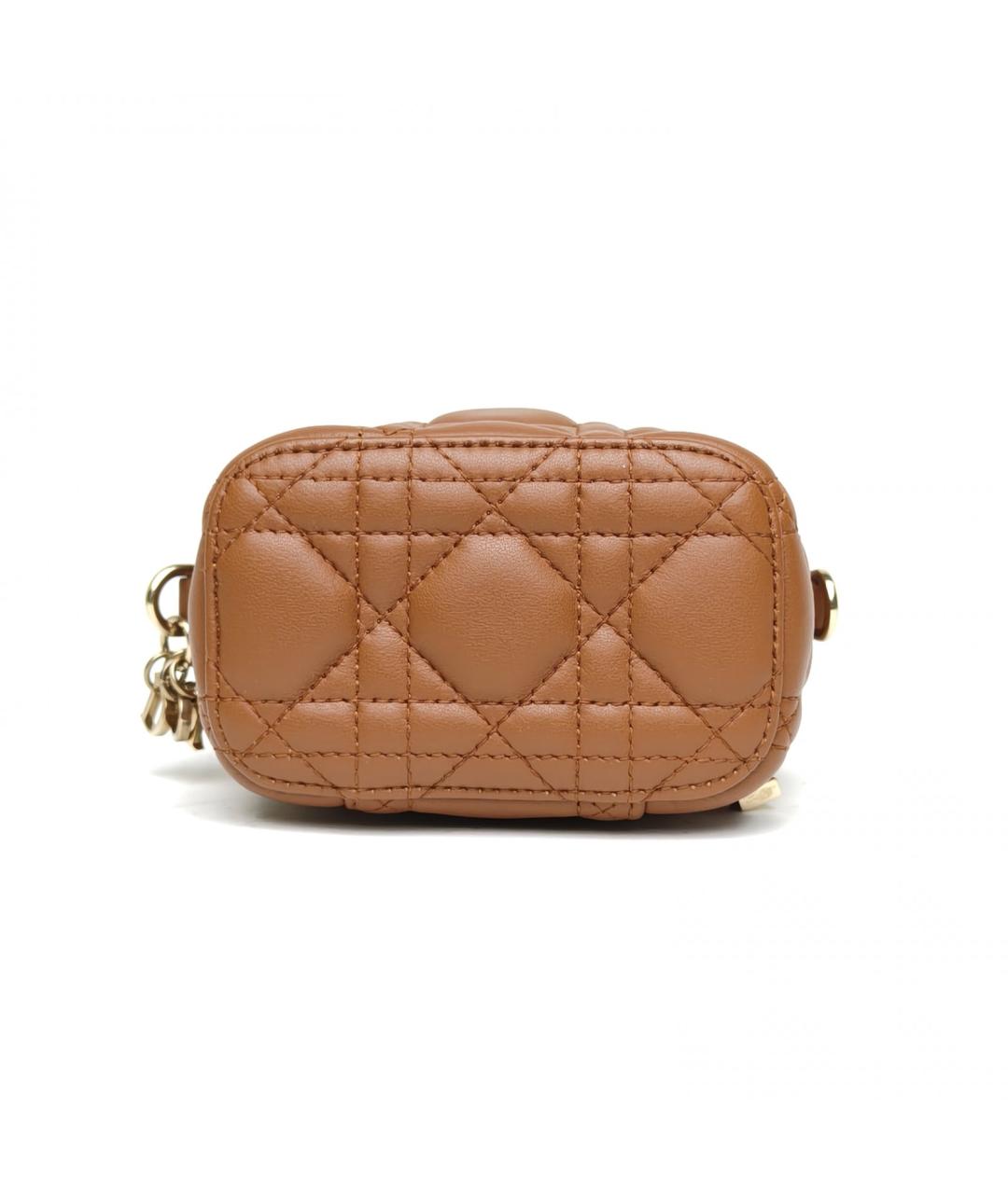 CHRISTIAN DIOR Коричневая кожаная сумка через плечо, фото 6